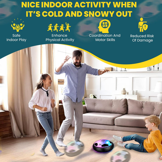 TRENDDYTOYS hover soccer ball LED glow in action for kids' nighttime play