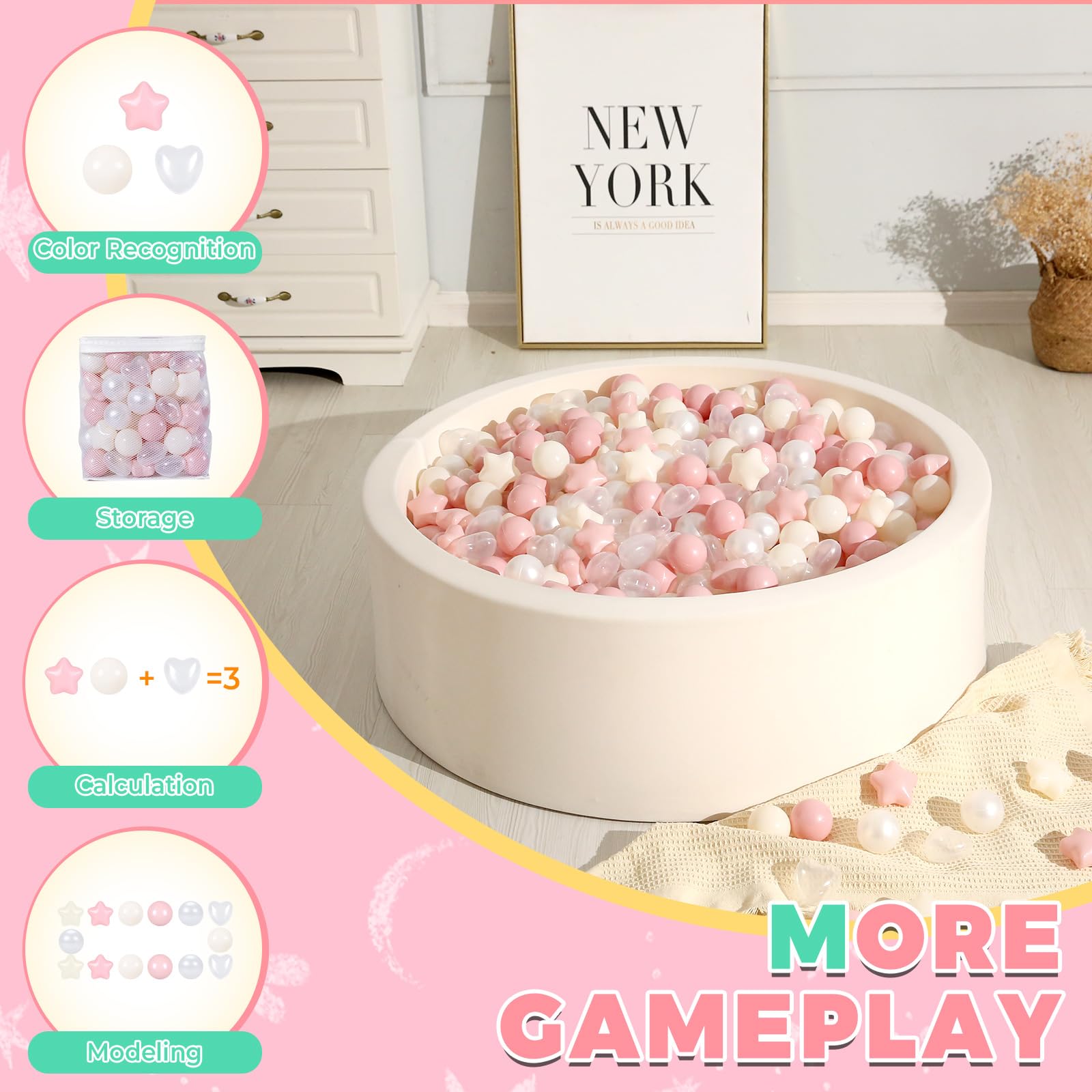 TRENDPLAY birthday party decor with pit balls brightening celebrations