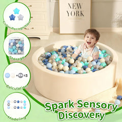 TRENDPLAY Colorful ball pit balls blue set for creative play