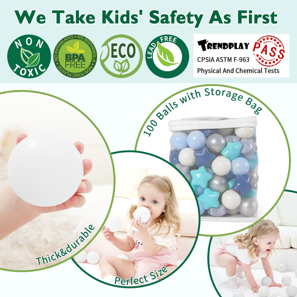 TRENDPLAY Durable star balls maintain shape after active play.