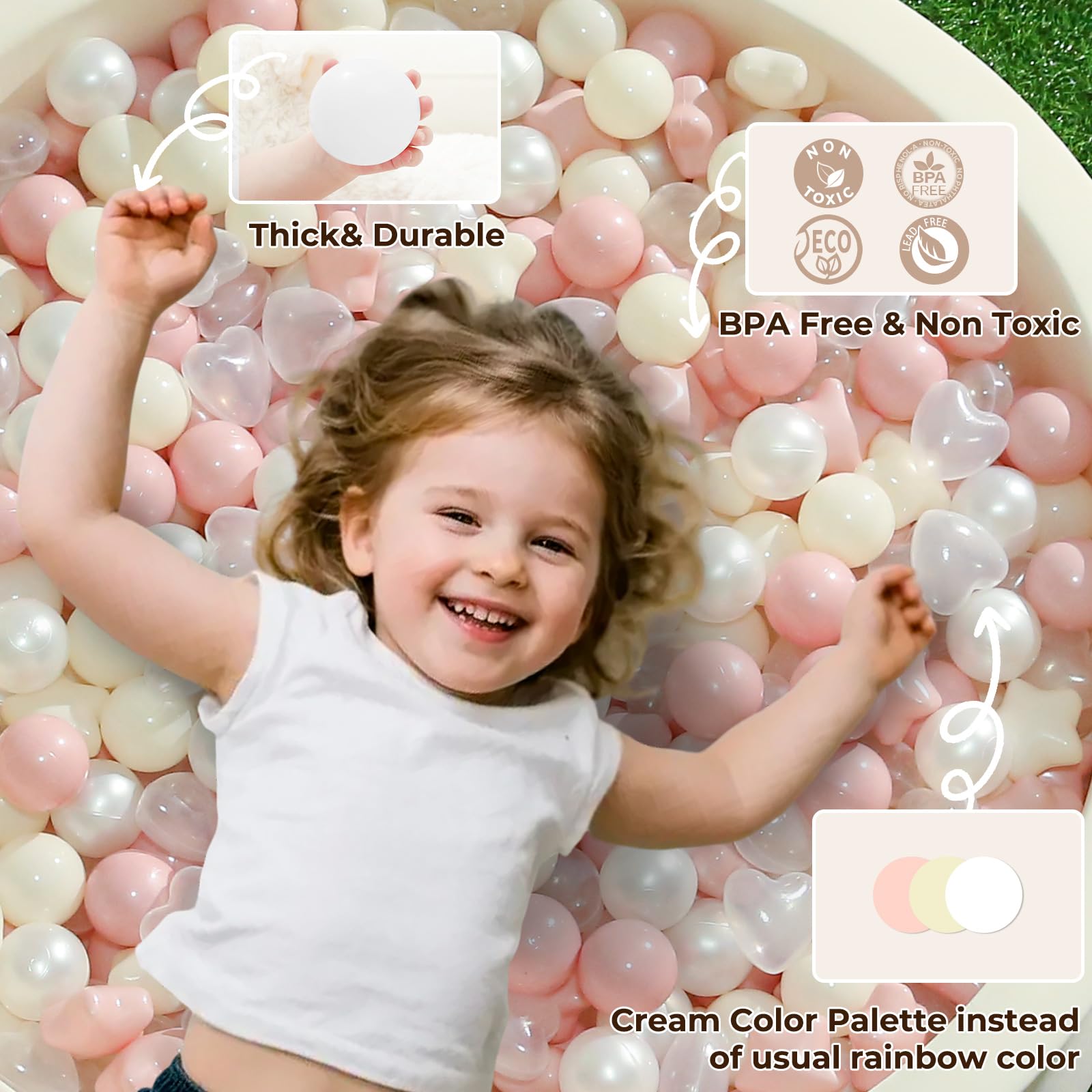 TRENDPLAY family friendly pit balls for interactive shape sorting games