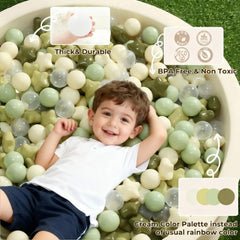 TRENDPLAY green star-ball close-up shows soft, crush-proof texture for curious kids.