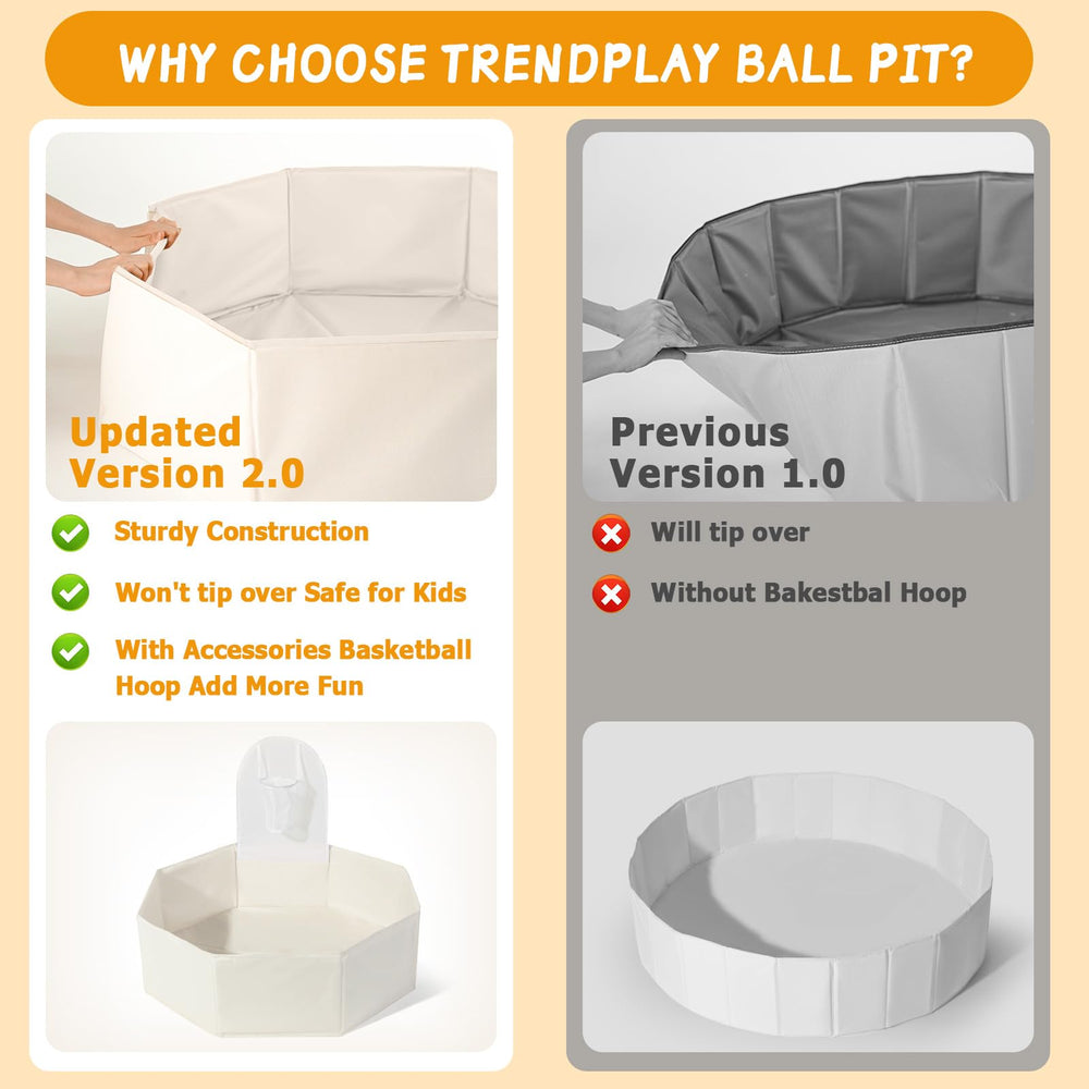 TRENDPLAY neutral beige pit blends with any room decor.