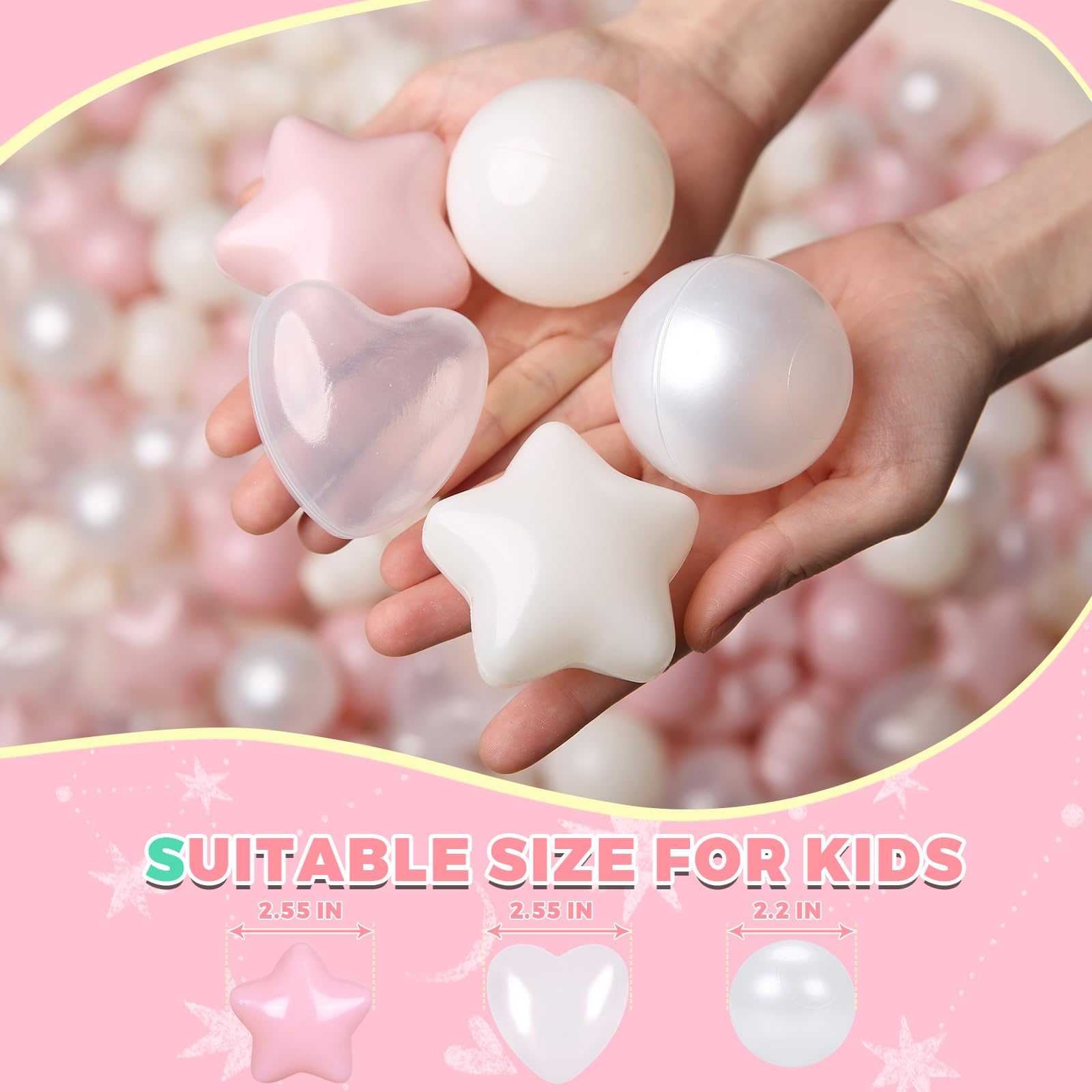 TRENDPLAY round pit balls providing safe, tactile play for kids