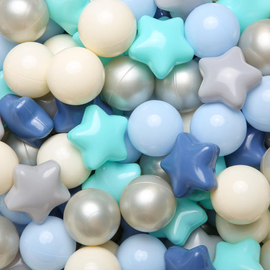 TRENDPLAY Star ball pit balls blue stars for engaging sensory play