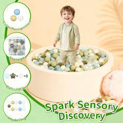 TRENDPLAY Star Ball Pit Balls blue close-up highlighting easy grip.