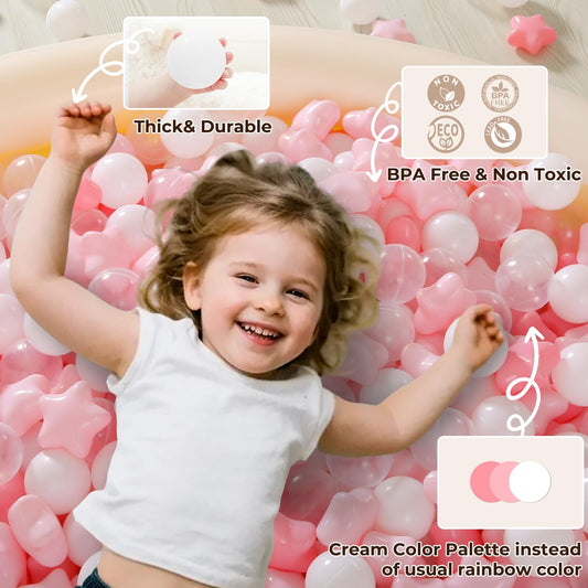 TrendPlay Star Ball Pit Balls in white offer safe tactile fun for little hands.