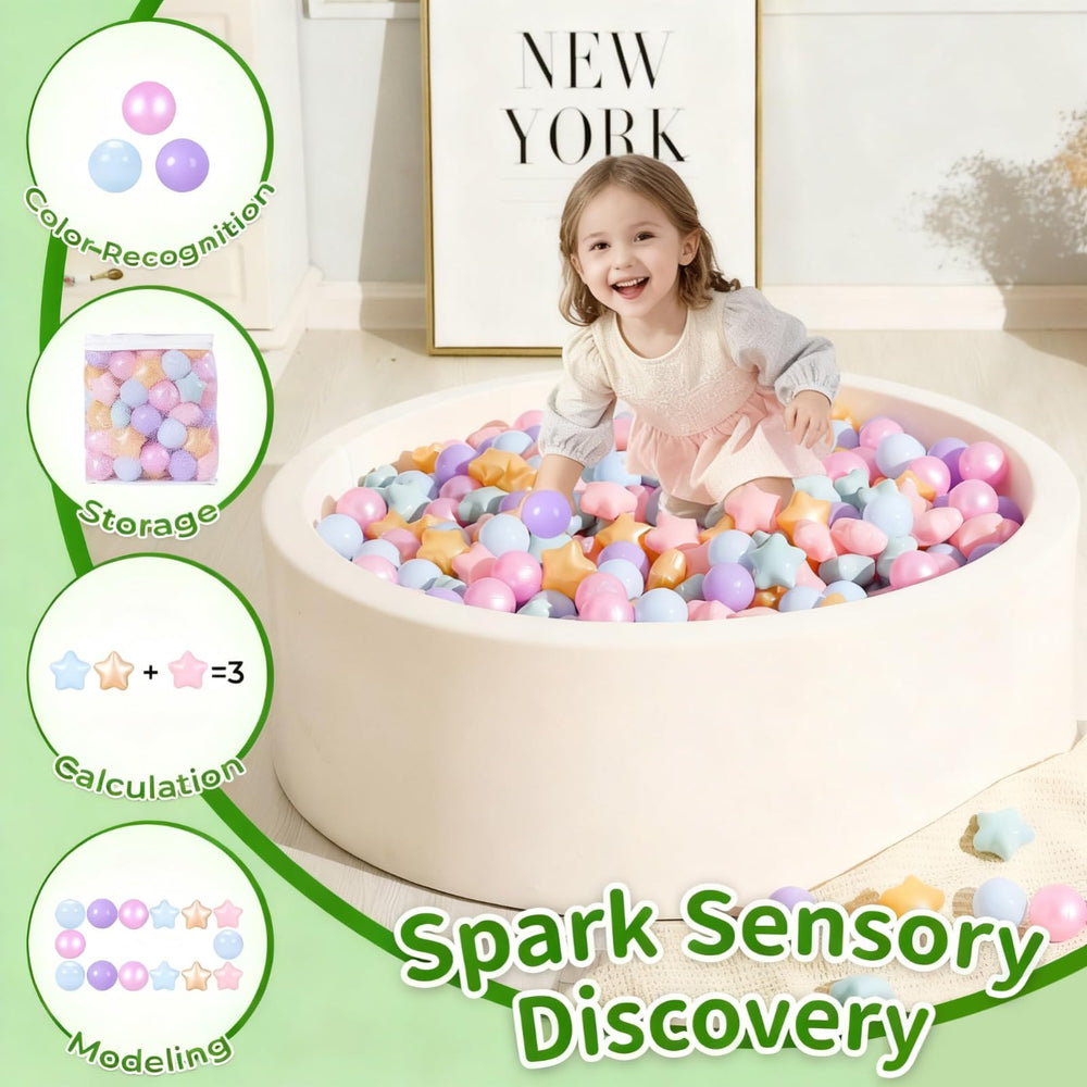 TRENDPLAY star-shape balls encourage imaginative play during pit time