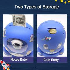 Trez Treamer astronaut sticker set for personalizing the piggy bank.