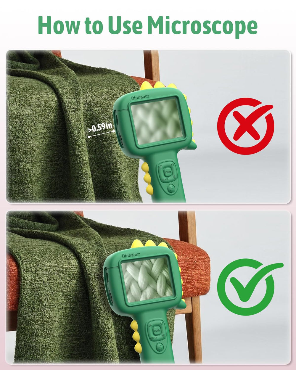 Trigowalt 2.4-inch screen enables real-time observation and sharing during science moments.