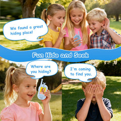 Trigowalt video walkie talkies blue pack charging indicator showing long-lasting play sessions.