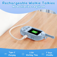 Trigowalt video walkie talkies blue pack voice changer options for imaginative play.