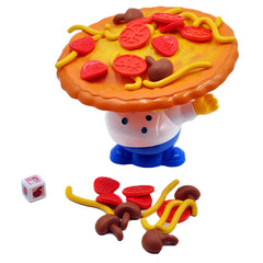 Trisquirrel Topple Pizza Game cheese toppings playfully stacked atop the pie.