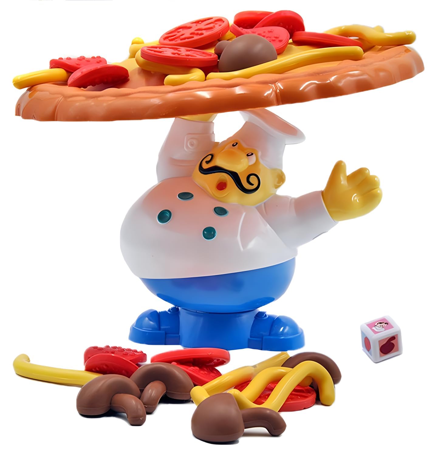 Trisquirrel Topple Pizza Game tomatoes add vibrant color during rounds.