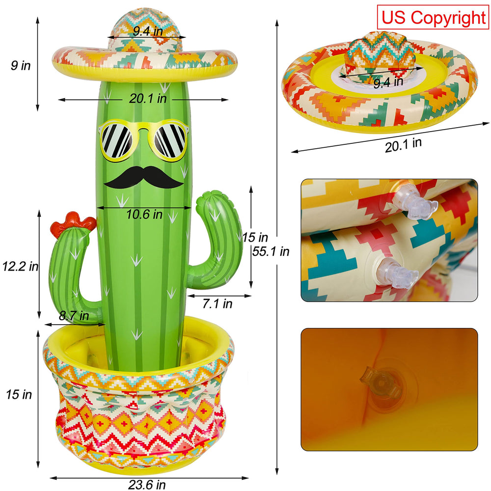 Triumpeek cactus cooler with large dimensions suitable for family gatherings.