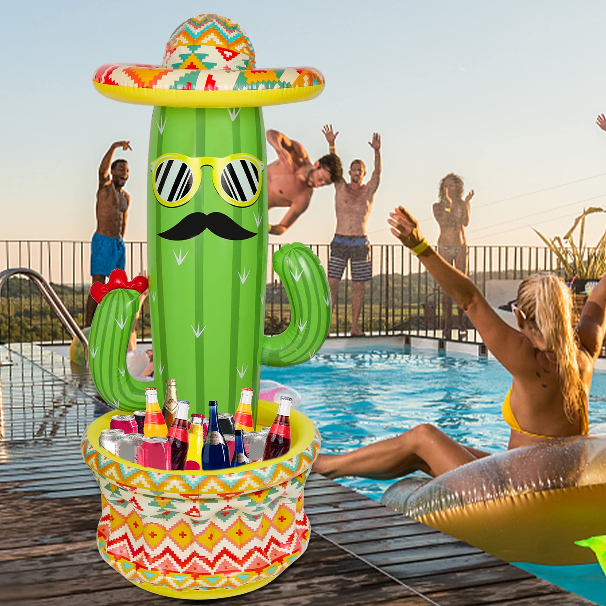 Triumpeek cactus cooler folds compactly for easy storage and travel.