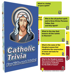 Trivioso Catholic Trivia Game card pack sparks engaging family conversation at dinner