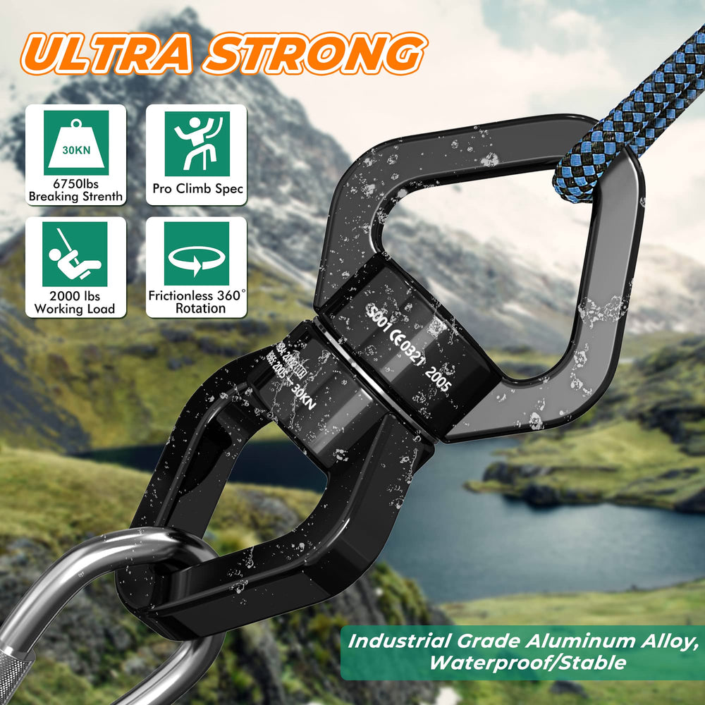 Trobing antirust screw-lock snap hooks prevent gate failures while protecting ropes.