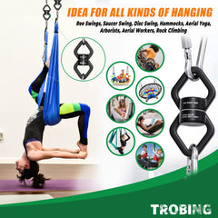 Trobing tree-swing setup ensures stable, twist-free outdoor play space.