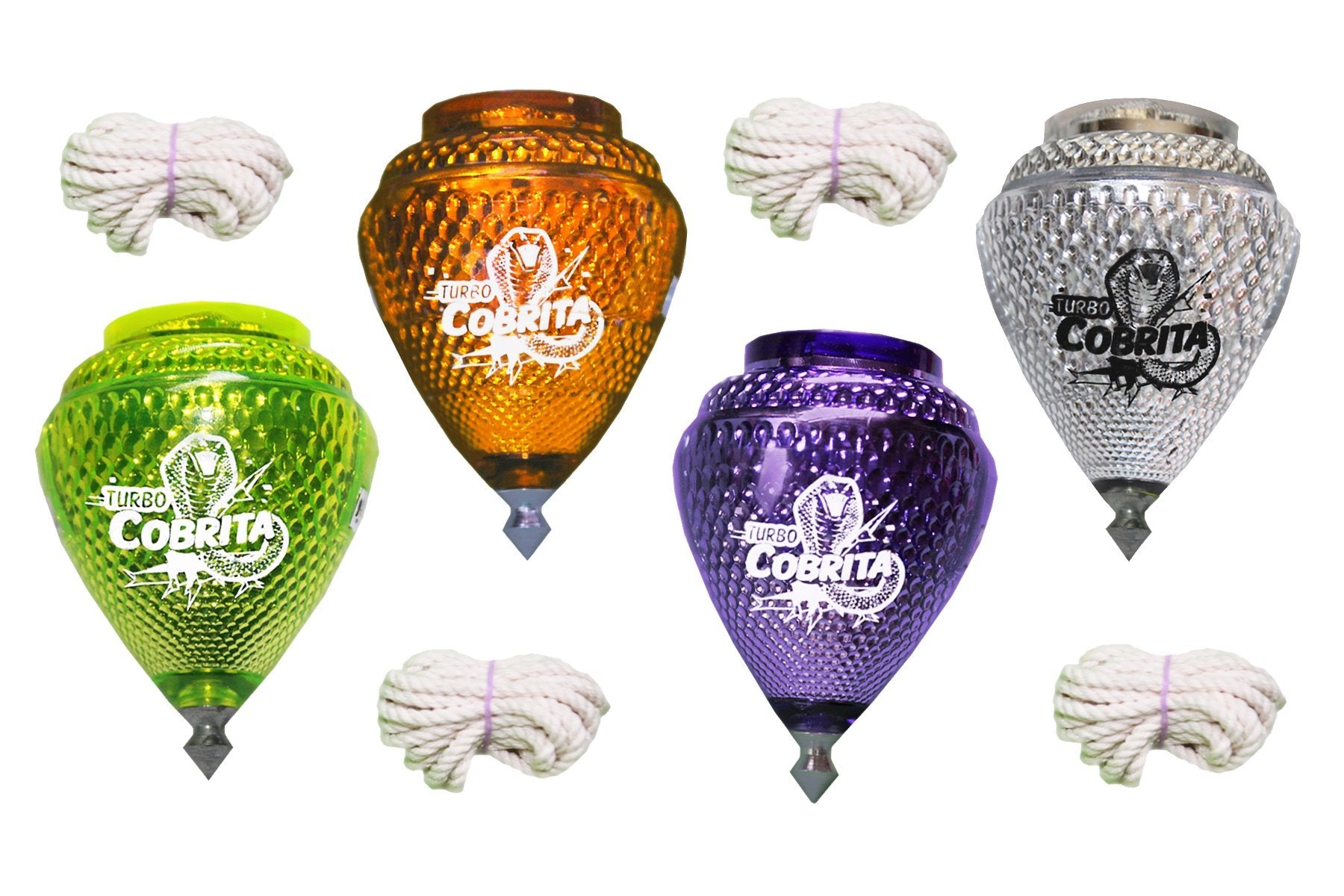 Trompo Cometa Cobrita plastic top with durable body for smooth spins.