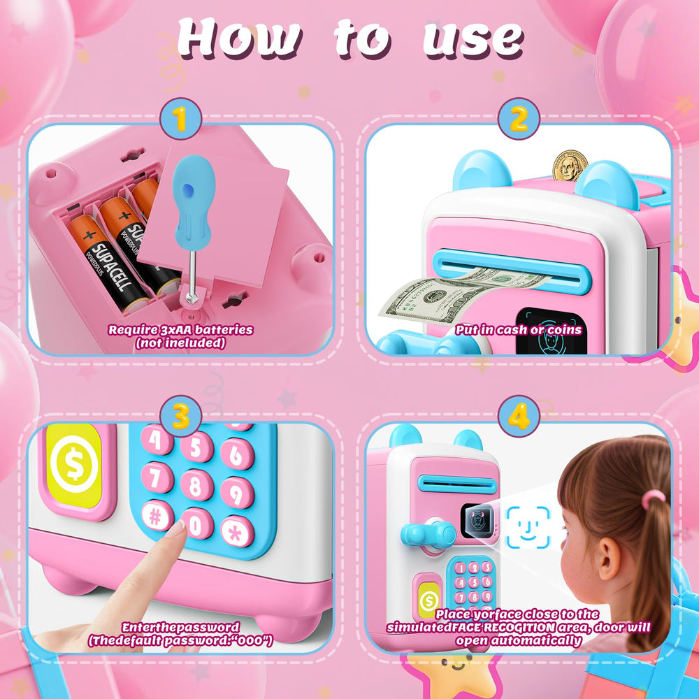 TROTK Upgraded Piggy Bank abs-material ensures sturdy, durable design for active play.
