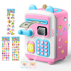 TROTK Upgraded Piggy Bank with face-id unlock improves kid security.