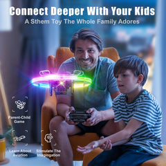 Troujo Kids Drone performing a 360° flip for maneuverable tricks.