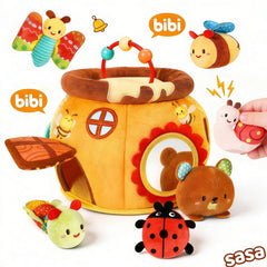 Trsieva Honey Pot House with mirror and cuddly bear for comfort play.