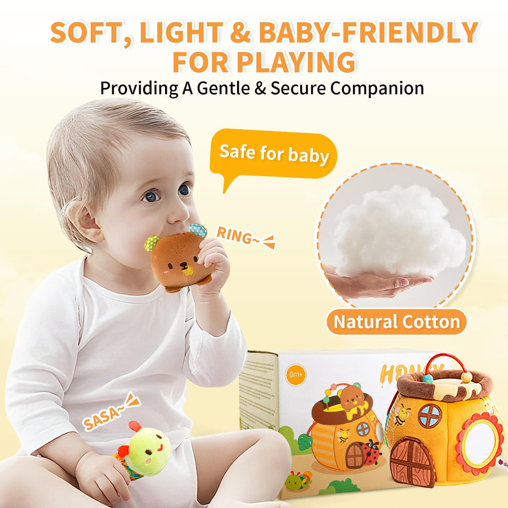Trsieva Caterpillar plush toy highlighting tactile fun and squeak.