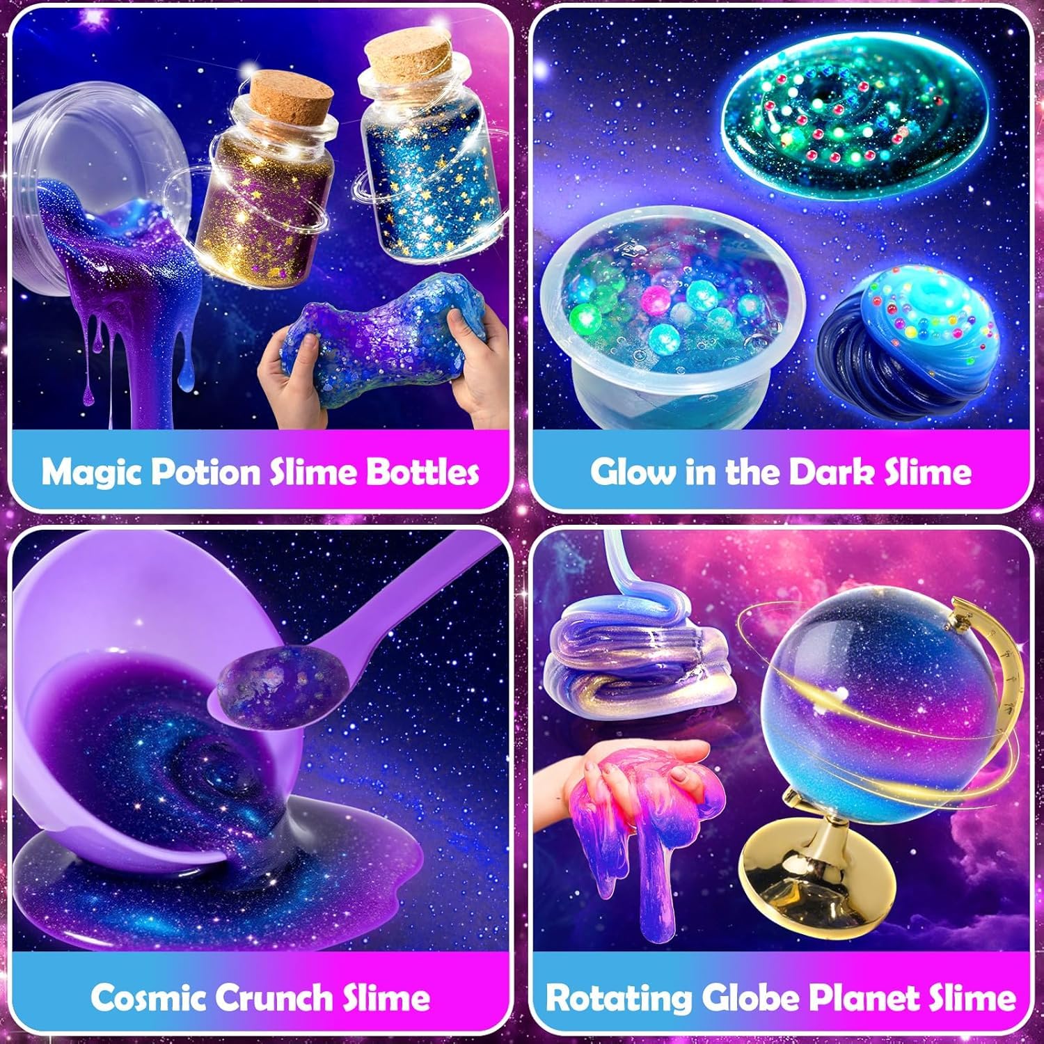 Trubic Galaxy Slime Kit blue and purple clay for buttery textures