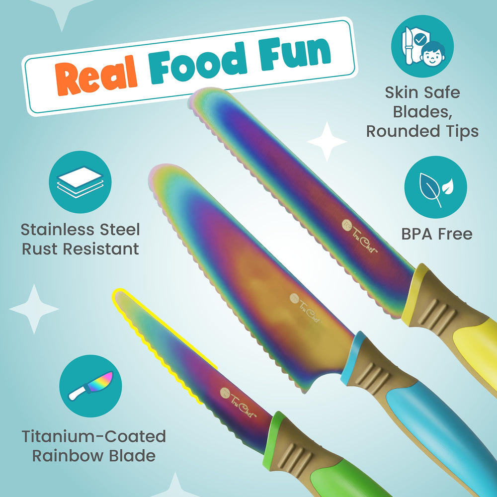 TruChef paring knife designed for small hands, safe slicing
