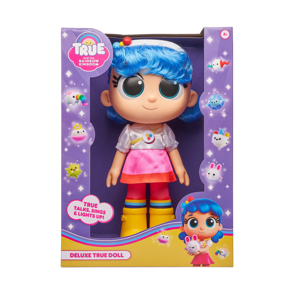 True and the Rainbow Kingdom doll with light up tummy for interactive play