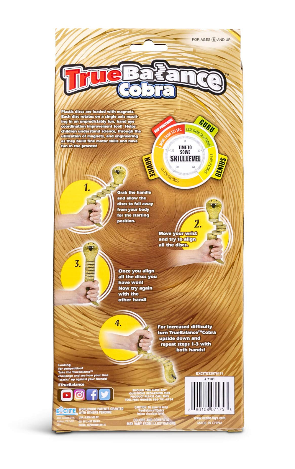 TrueBalance Cobra Version compact design fits small spaces for quick practice.