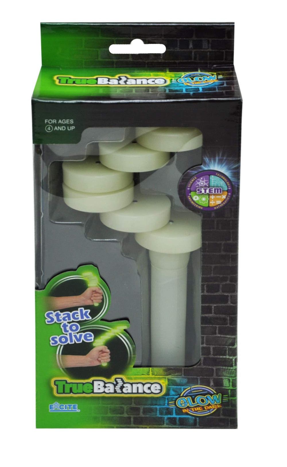 TrueBalance coordination game glowing in the dark improves focus during family play