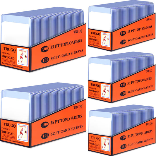 TRUGQ 1000 card sleeves set with packaging protects collections during shipping