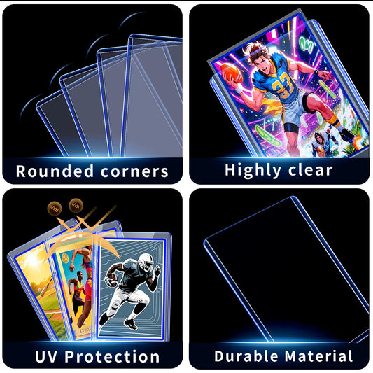 TRUGQ 200-card sleeves toploads back view highlighting sturdy build