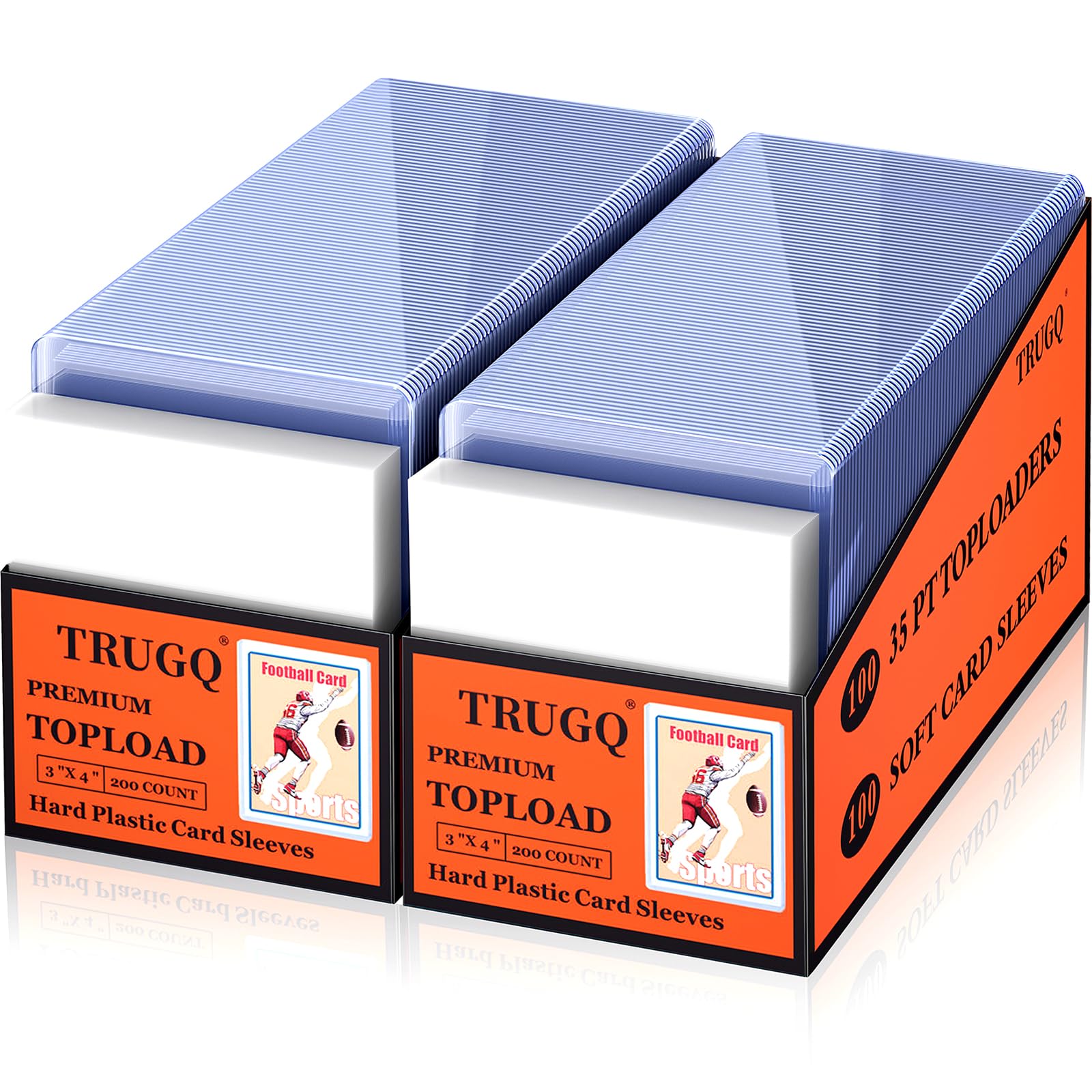 TRUGQ 400 hard top loader displaying crystal-clear protection for standard 3x4 cards.