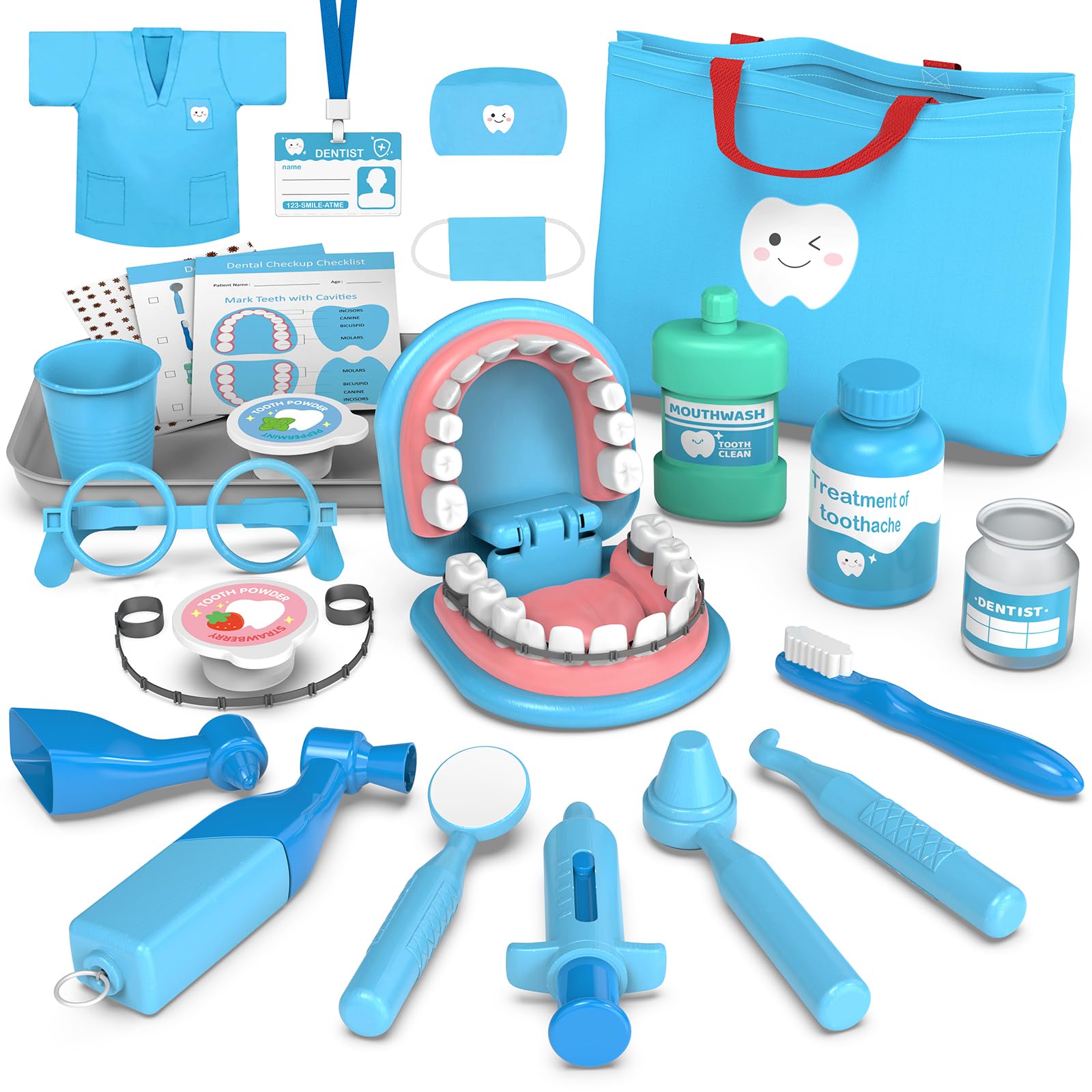 Trulloyoo Dentist Play Set drill for realistic dental care in pretend play.