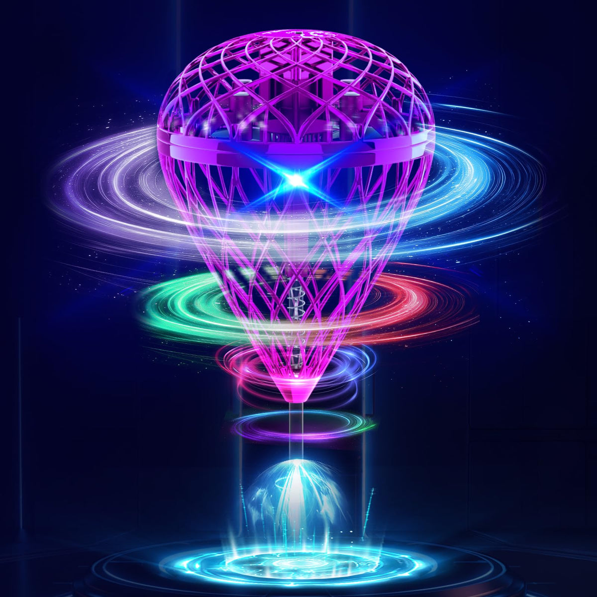 TrysGame Cosmic Globe hover orb ready for safe indoor play.
