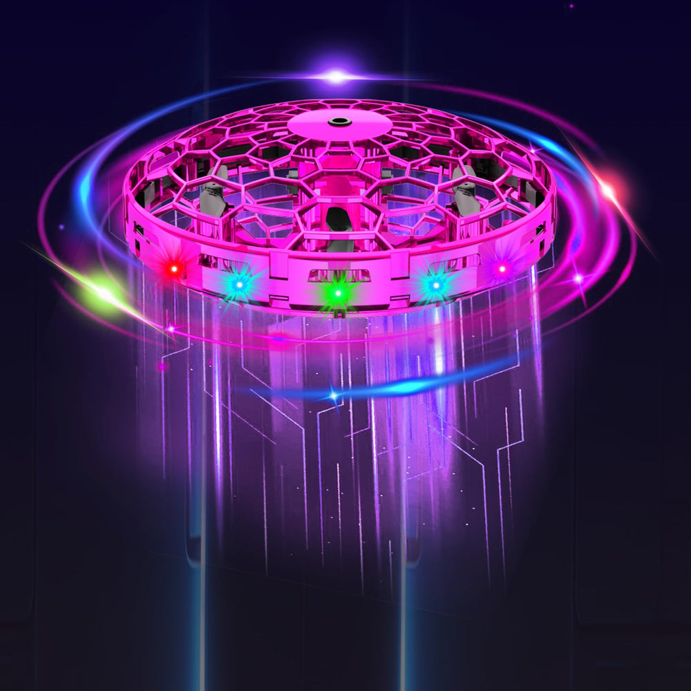 TrysGame pink front-view mini drone for safe indoor play and quick setup.