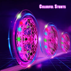 TrysGame pink LED lights during flight creating a captivating color show.