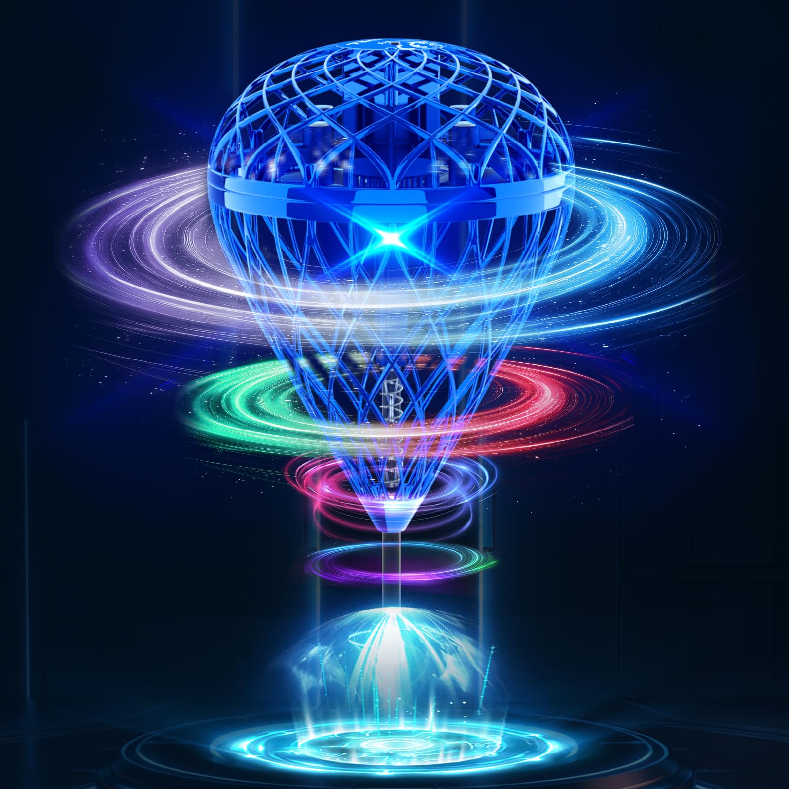 TrysGame Magical Flying Ball blue in action, delivering safe, interactive play indoors and outdoors.