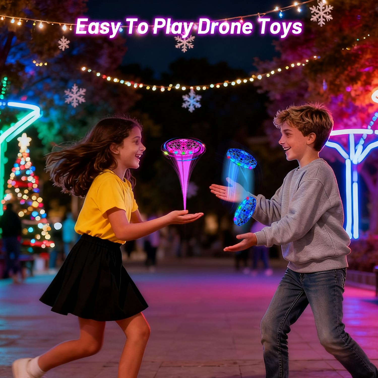 TrysGame Mini Drone Blue Gesture-Control for contact-free flight