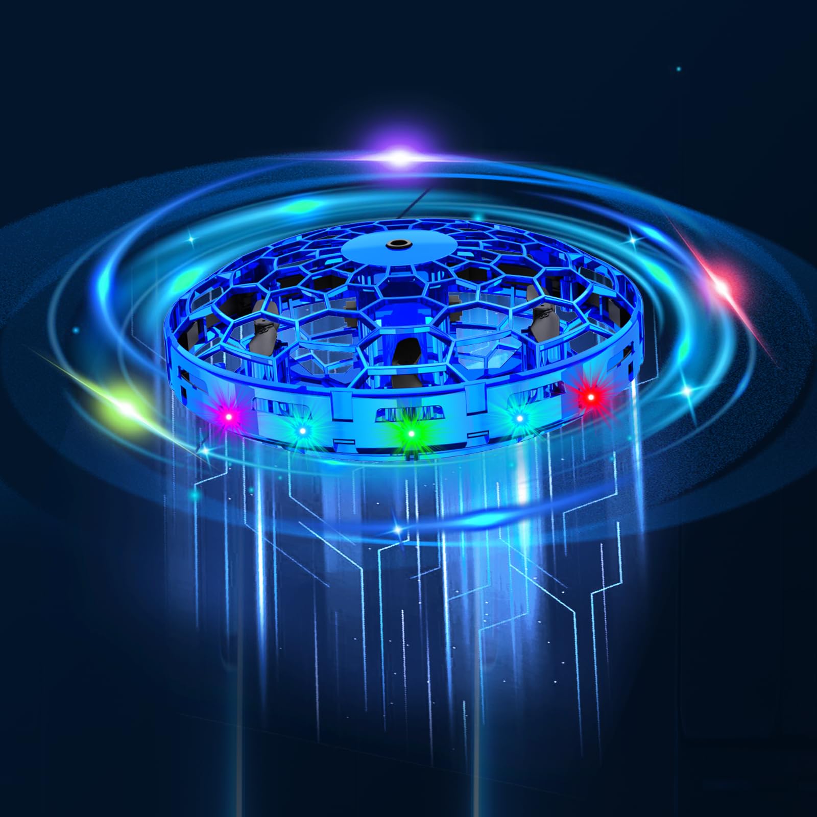 TrysGame Mini Drone Blue Hand Toss enables easy starting with a simple flick