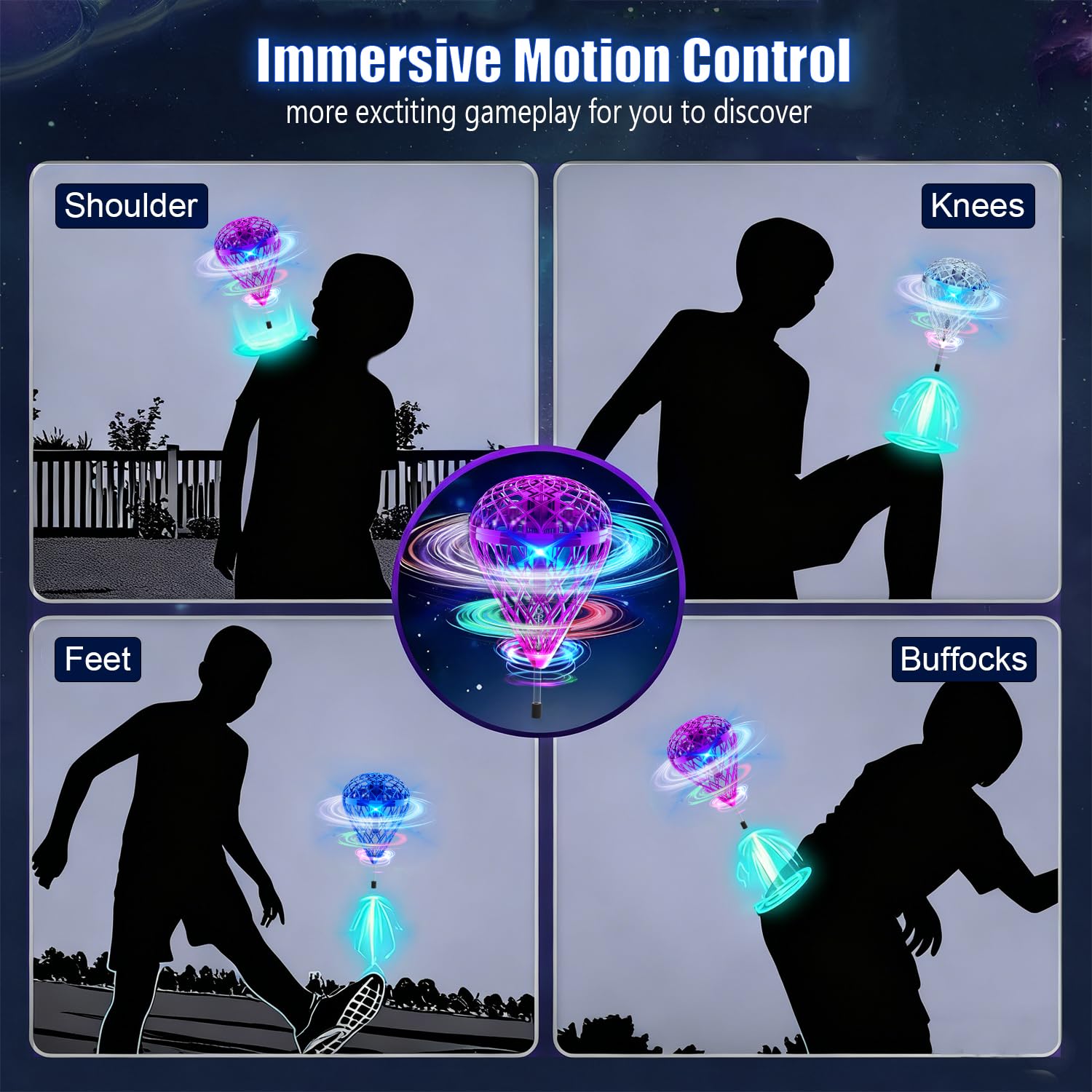 TrysGame hover orb charging scene highlights USB fast charging.
