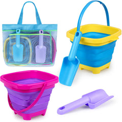 TSDATOWR collapsible beach bucket set for quick sand play and travel