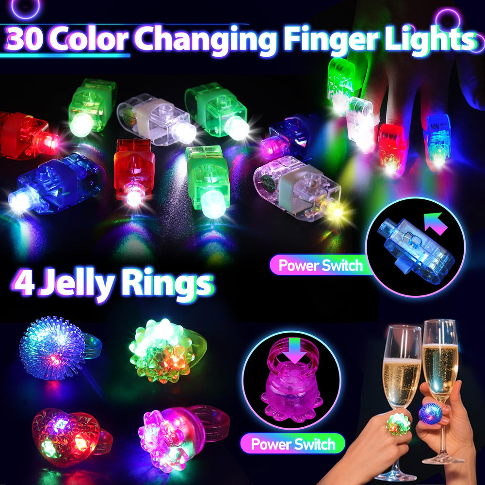 TSDATOWR color changing finger lights offer multi-mode fun at parties