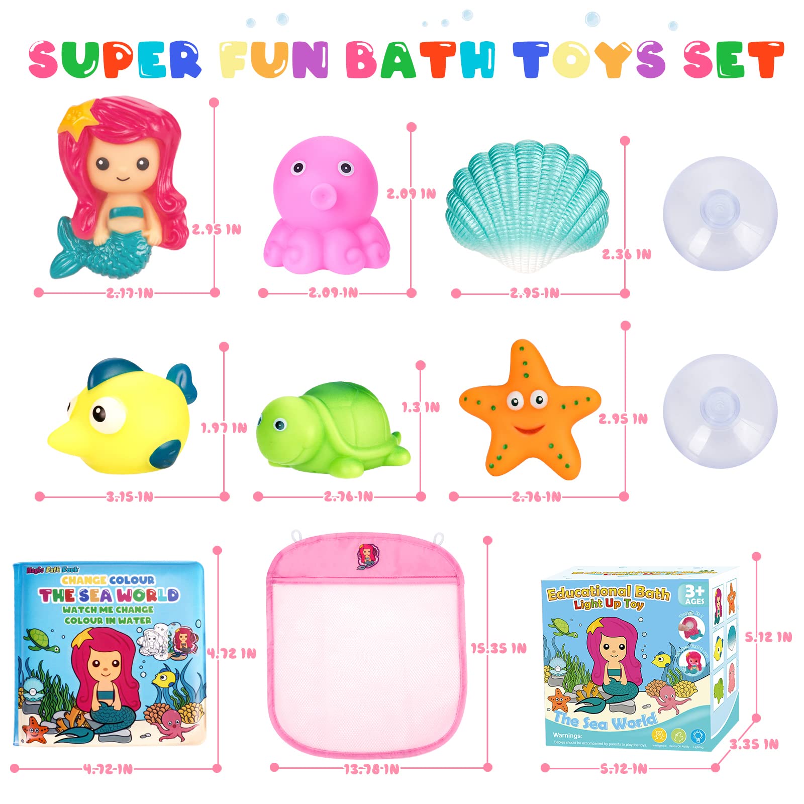 TSDATOWR floating bath toys set for tub or pool adventures.