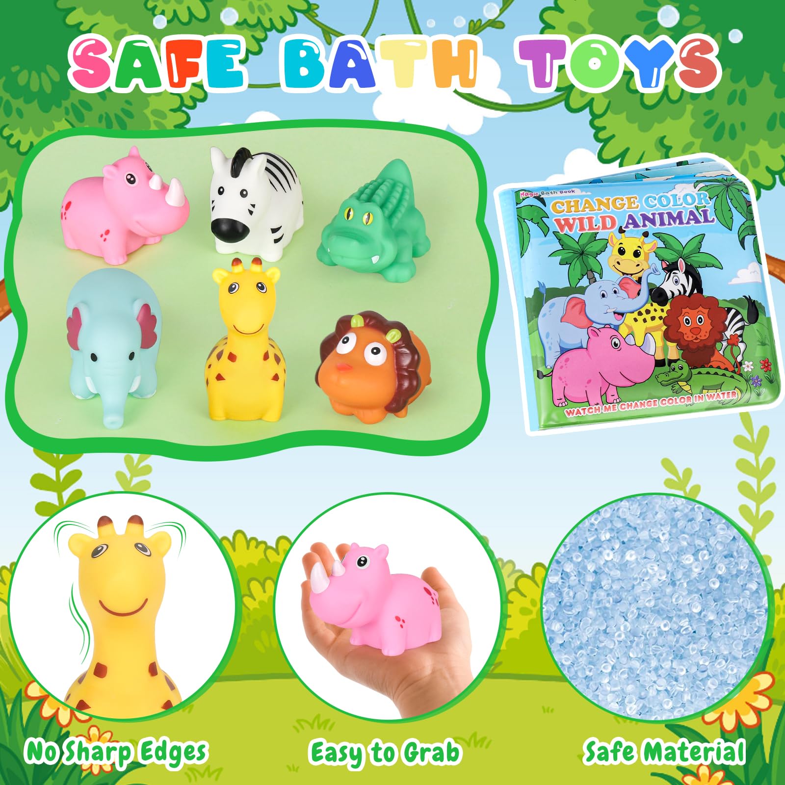 TSDATOWR floating bath toys stay visible and easy to grab