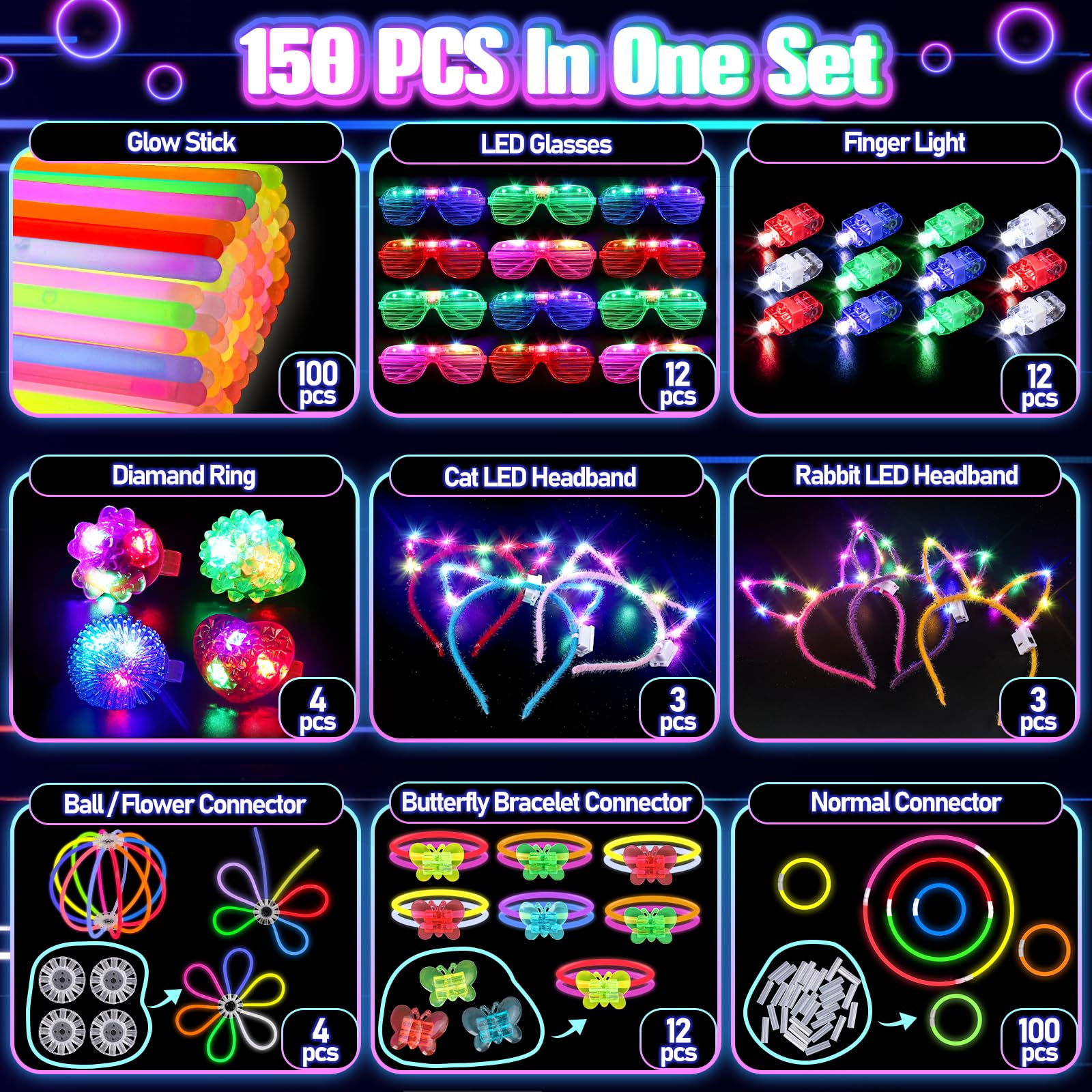 TSDATOWR glow headbands provide bright hands-free glow for dancing events.